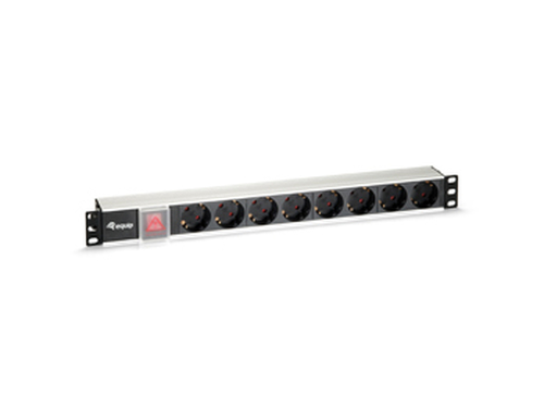 Equip 8-Bay German Power Distribution Unit, Aluminum Shell