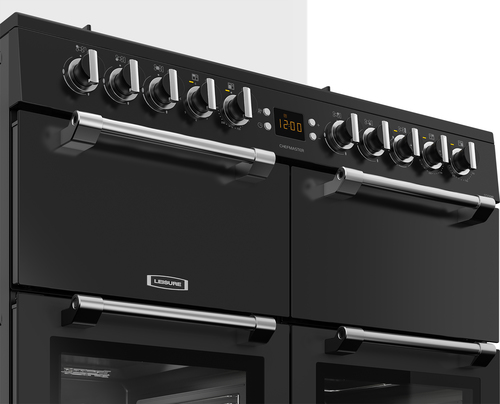 Leisure CC100F521K 100cm Wide Chefmaster Dual Fuel Range Cooker in Bla - image 4