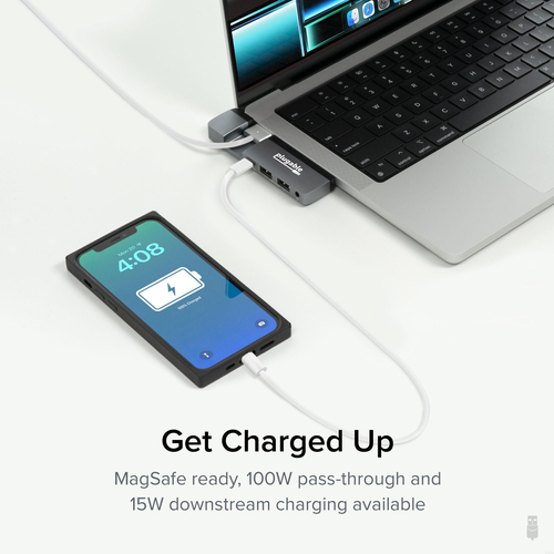 Plugable Technologies 5-in-1 USB C Hub Multiport Adapter for MacBook Pro 14/16 Inch, Macbook Air M2 - USB-C 40Gbps Port Compatible with Thunderbolt/USB4 and 100 – image 6