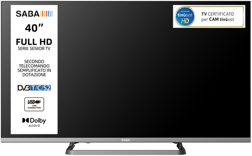 SABA SA40M10 TV 101.6 cm (40") Full HD Grey 220 cd/m²