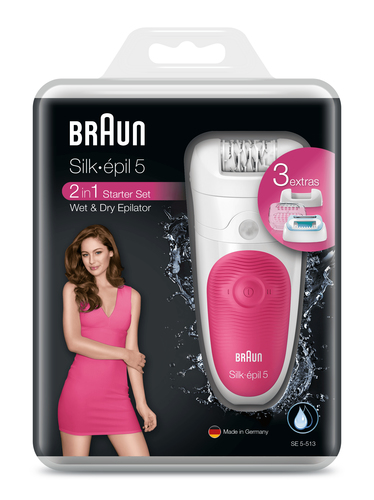 Braun Silk-épil 5 81663308 epilator 28 tweezers Pink, White – image 2