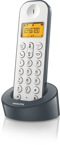 Philips D1201WG/FR telephone DECT telephone Caller ID Grey, White