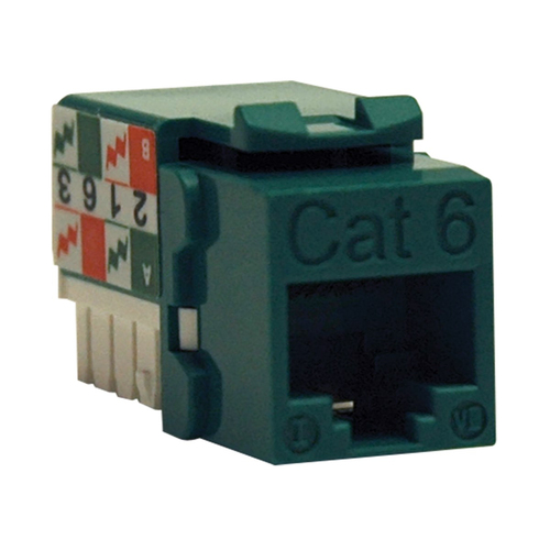 N238-001-GN CONECTOR KEYSTONE JACK 110  PUNCHDOWN CAT6/CAT5E VERDE 