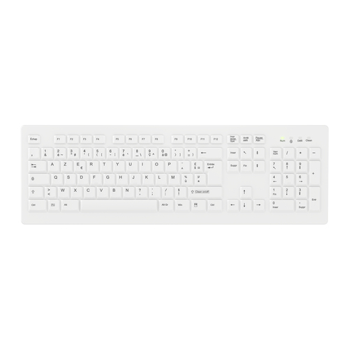 Contour Design Active Key AK-C8100F-FUS-W/FR клавиатура Медицина Беспроводной RF AZERTY Французский Белый