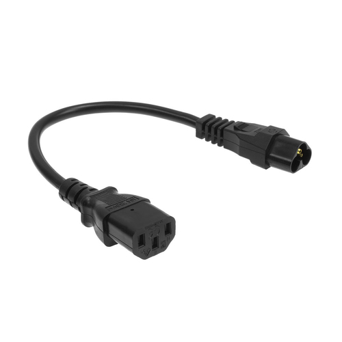 POWERCORD C6 - C13 BK 0.2M. 1 stk, afbeelding 2