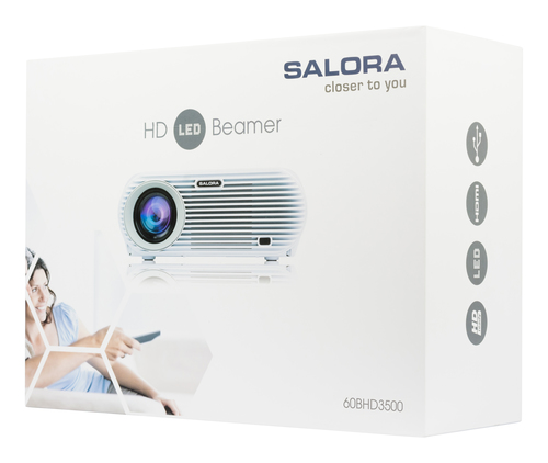 Salora 60BHD3500 data projector Short throw projector 3500 ANSI lumens LED WXGA (1280x800) White – image 4