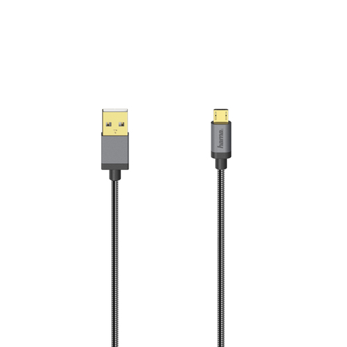 Hama 00200500 USB кабель USB 2.0 0,75 m Micro-USB A USB A 0,48 Gbit/s Антрацит