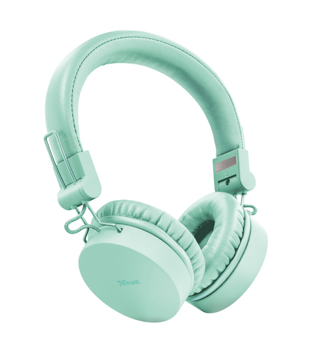 Trust 23912 headphones/headset Wired & Wireless Head-band Music Micro-USB Bluetooth Turquoise – image 2