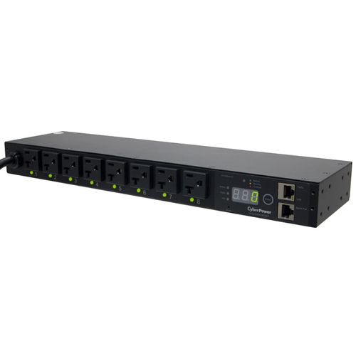CyberPower PDU20SWT8FNET power distribution unit (PDU) 8 AC outlet(s) 1U Black