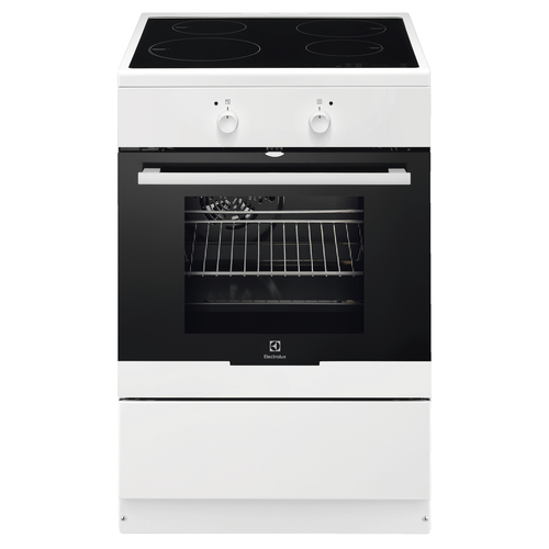 Electrolux EKI60303HW Freestanding cooker Electric Zone induction hob Black, White