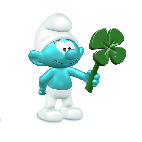 schleich The Smurfs Smurf with clover leaf