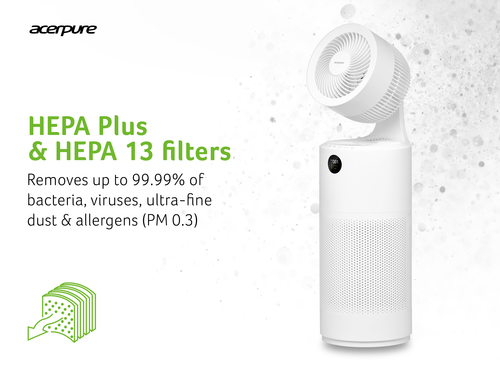 AcerPure Cool C2 - 2-in-1 air purifier & circulator, with 4-in-1 HEPA filter – image 4