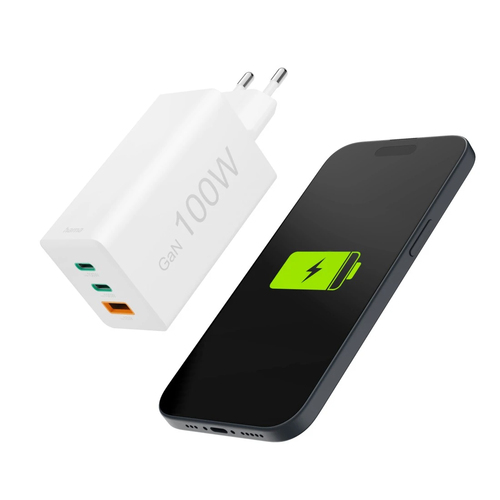Hama Quick Charger GaN 2x USB-C PD 1x USB-A QC Mini-Charger 100 W Oplader Wit, afbeelding 9