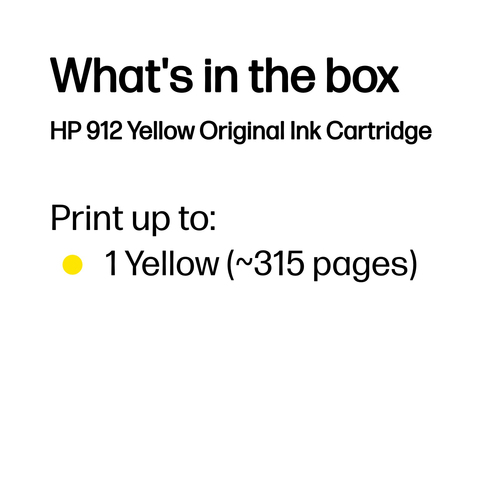 HP 912 Ink Cartridge Yellow 2.93ml - image 3