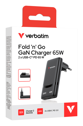 Verbatim Fold 'n' Go GaN Charger – image 3