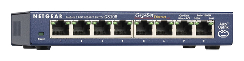 SWITCH - GS108 - DESKTOP - WIRED - 1GBPS - NETWORKING / PORTS QTY: 8 - GIGABIT E