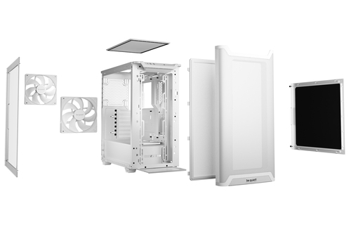 BeQuiet BGW75 Pure Base 501 Midi tower PC casing White Window Airflow - image 4