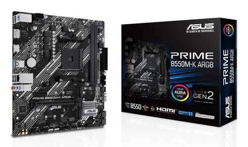 Asus Prime B550M-K Argb Amd B550 Micro-Atx Socket AM4 Motherboard - image 1