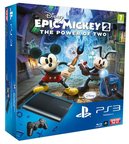 Sony Interactive Entertainment PlayStation 3 Super Slim 12GB + Epic Mickey 2 + Move