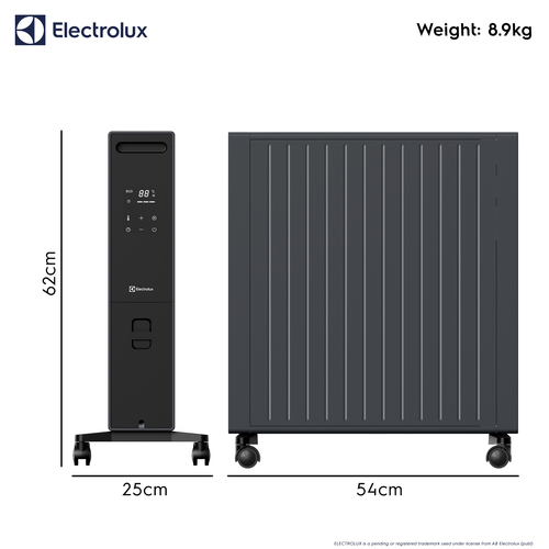 Electrolux 2000W Digital Oil Filled Radiator - Grey Grey - image 6