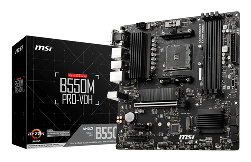 Msi B550M Pro-Vdh AM4 Micro Atx Motherboard - Flash Bios, Audio Boost, Thick Copper Pcb - image 1