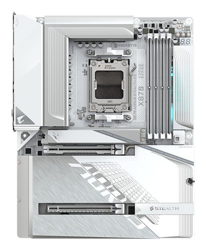 Gigabyte Aorus Stealth Ice X870 AM5 Motherboard, White - image 2