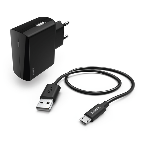 Hama 00183245 mobile device charger Smartphone, Tablet Black AC Indoor