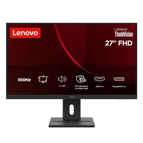 Lenovo E27-40 27" FHD 1920X1080 (16:9), Wled, VGA+DP+Hdmi, Tilt/Swiv/H-ADJ, 3YR