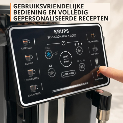 Krups Sensation Hot & Cold EA913H Noir – Photo 3 sur 10