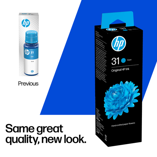 HP 31 Original Ink Bottle 70-ml Cyan 1VU26AE - image 7