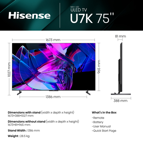 Hisense 75U7KQTUK TV – image 6