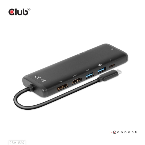 CLUB3D USB Gen 1 Type-C 8-in-1 MST Dual 4K60Hz Display Travel Dock – image 3