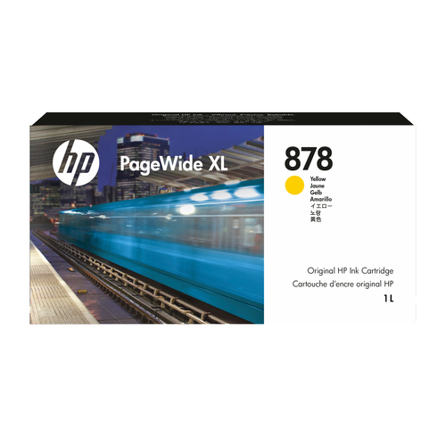 HP 878 1-liter Yellow PageWide XL Ink Cartridge