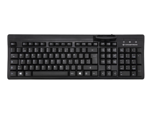 Conceptronic CKBESMARTIDPT клавиатура Офисная USB QWERTY Португальский Черный