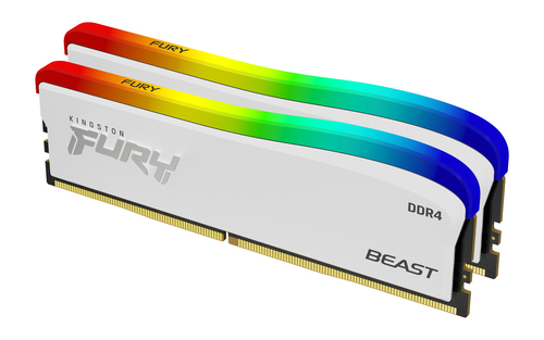 KF436C18BWAK2/32 MEMORIA RAM DIMM KINGSTON FURY BEAST 32GB DDR4 3600MTs CL18 KIT 2X16GB RGB BLANCO KF436C18BWAK2 32