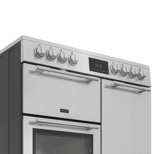 Hotpoint RH90CA20X cooker Gas Ceramic hob Stainless steel – image 2