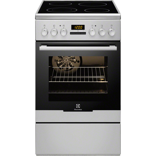 Electrolux EKC54553OS Freestanding cooker Electric Zone induction hob Silver