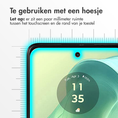 Accezz Gehard Glas Screenprotector Motorola Moto G24 / G24 Power / G04, afbeelding 3