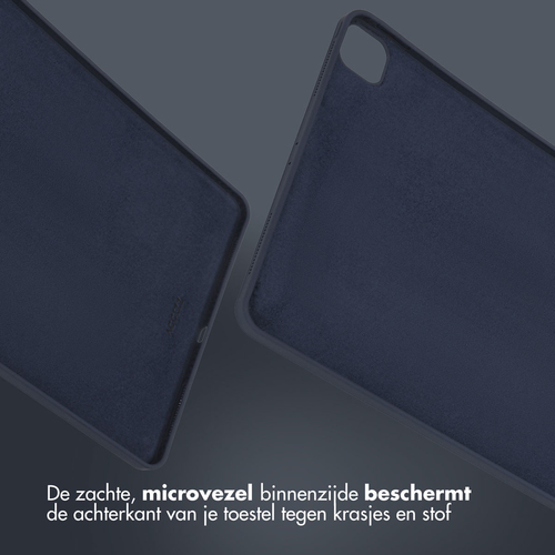 Accezz Liquid Silicone Backcover met penhouder iPad Pro 12.9 (2022) / Pro 12.9 (2021) / Pro 12.9 (2020) Tablethoesje Blauw, afbeelding 7