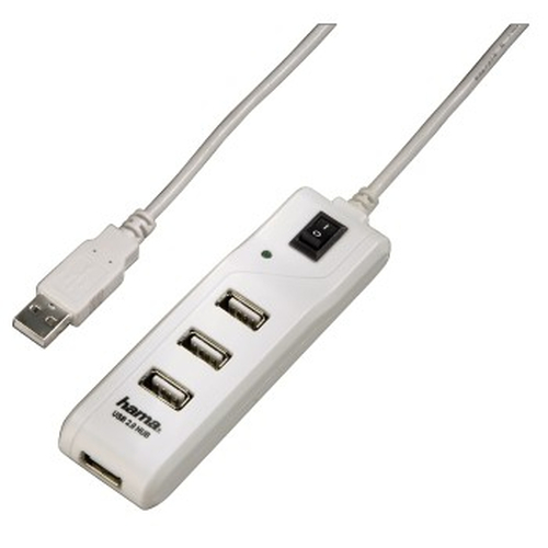 Hama 00054591 interface hub 480 Mbit/s White