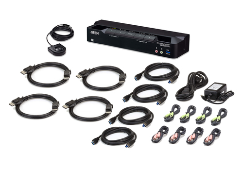 ATEN 4-poorts USB 3.0 8K DisplayPort KVMPTM-switch (kabels meegeleverd), afbeelding 4
