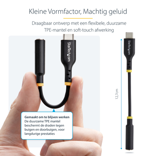 StarTech.com USB-C Audio Adapter to 3.5mm TRRS Jack, Headphone Aux Dongle - Adapter USB-C naar koptelefoonstekker, afbeelding 7