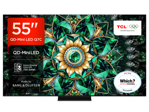 Tcl Q7C 55" 4K Ultra HD MiniLED Smart Google TV [2025] - 55Q7C-UK, Silver - image 1