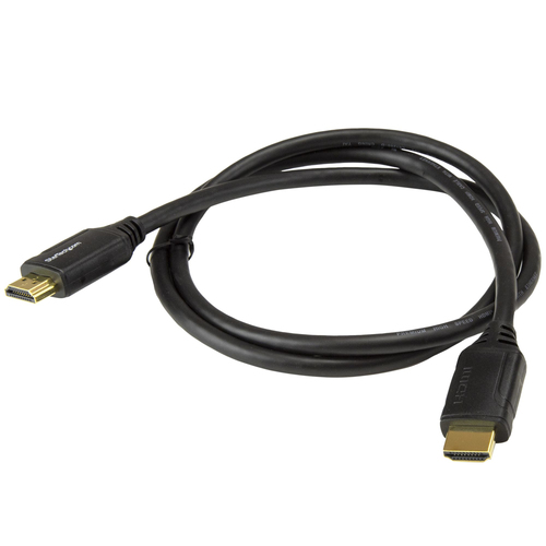StarTech.com 3ft (1m) Premium Certified HDMI 2.0 Cable with Ethernet, High Speed Ultra HD 4K 60Hz HDMI Cable HDR10, HDMI Cord (Male/Male Connectors), For UHD Monitors, TVs, Displays - Durable HDMI Cable (HDMM1MP) HDMI-kabel med Ethernet 1m Sort – billede 4