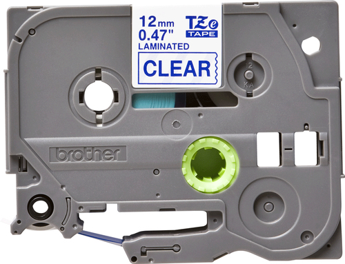 Original Brother P-Touch TZE133 12mm Gloss Tape - Blue on Clear - image 2