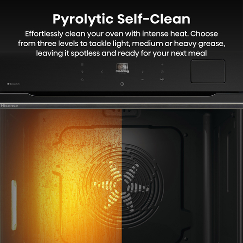 Hisense Hi8 BlackLine BAS6PH8BUKWF Electric Pyrolytic Steam Smart Oven - Jet Black, Black - image 8