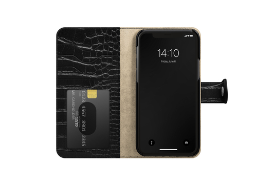 iDeal of Sweden Magnet Wallet+ iPhone 11 / XR Black Croco – image 3