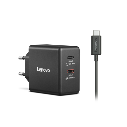 Lenovo Dual Usb C 65W GaN Oplader, afbeelding 3
