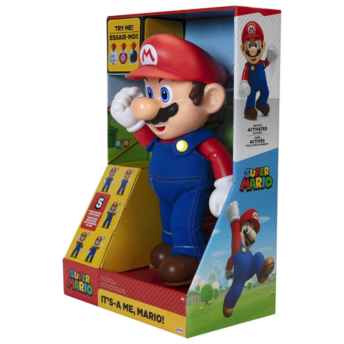 Super Mario - It's-a Me, Mario! Interactive Figure (31cm) – Foto 4 van 10
