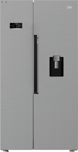 Beko HarvestFresh™ ASD2442VPS Frost Free American Fridge Freezer - Stainless Steel Effect - E Rated, Stainless Steel - image 1